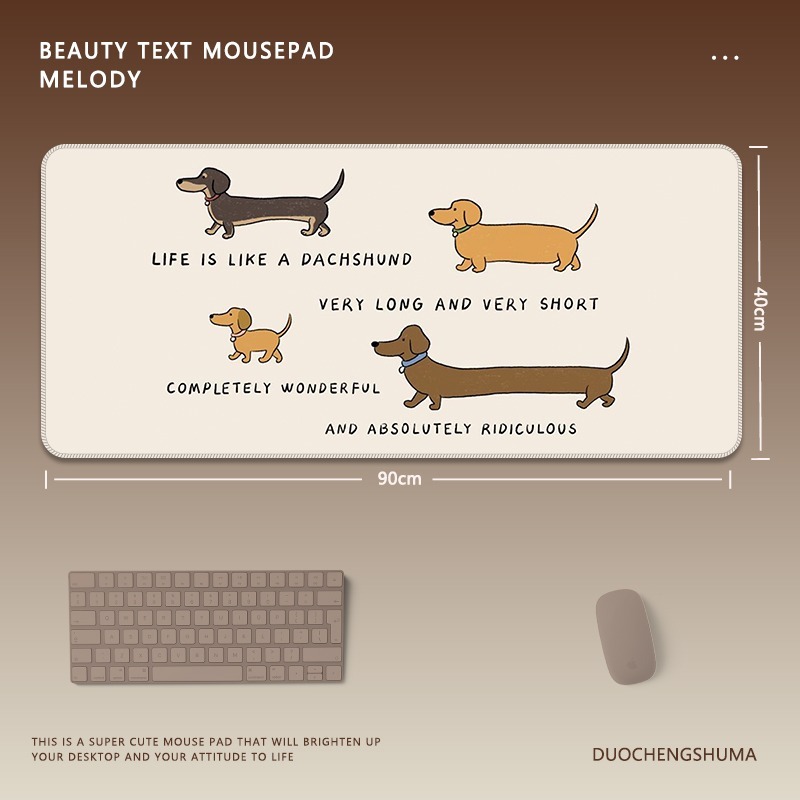 可愛星球小黑猫電競超大遊戲加厚防滑鼠標墊