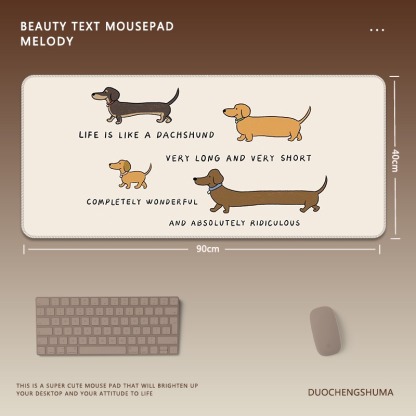 可愛星球小黑猫電競超大遊戲加厚防滑鼠標墊