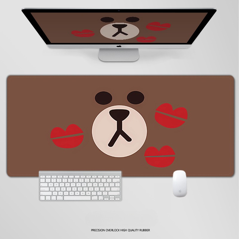 布朗熊電競超大遊戲加厚防滑鼠標墊