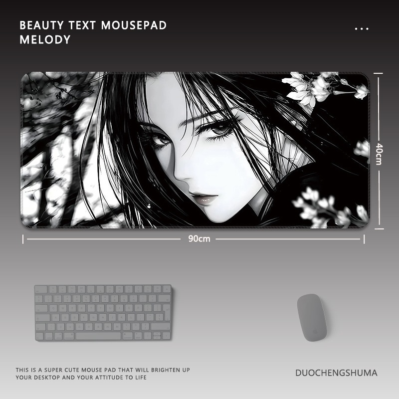 古風動漫電競超大遊戲加厚防滑鼠標墊