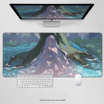 葬送的芙莉蓮鼠標墊辛美爾菲倫伏拉梅鍵盤墊超大電競遊戲桌墊定製