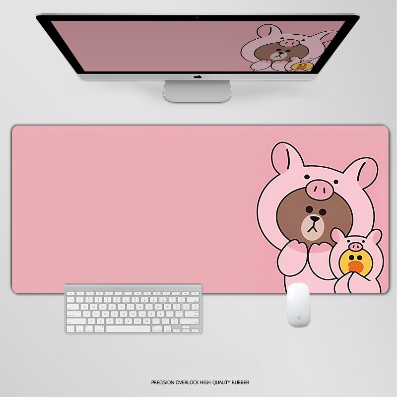布朗熊電競超大遊戲加厚防滑鼠標墊
