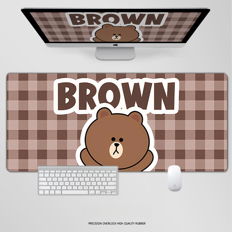 布朗熊電競超大遊戲加厚防滑鼠標墊