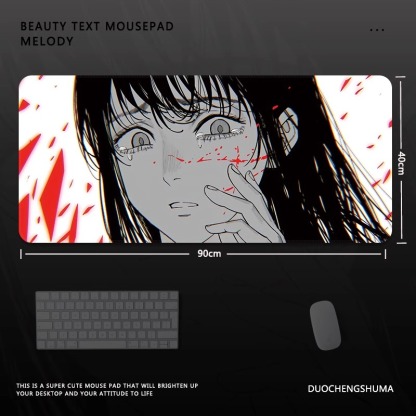 電鋸人瑪奇瑪電競超大遊戲加厚防滑鼠標墊