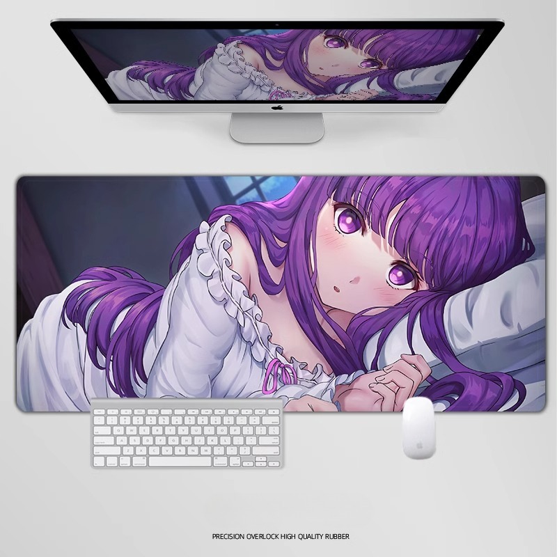葬送的芙莉蓮鼠標墊辛美爾菲倫伏拉梅鍵盤墊超大電競遊戲桌墊定製
