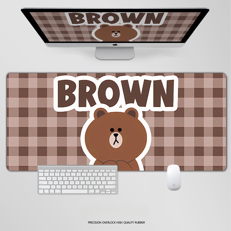 布朗熊電競超大遊戲加厚防滑鼠標墊