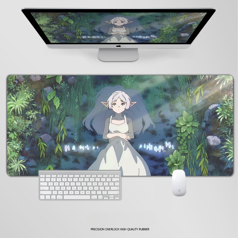 葬送的芙莉蓮鼠標墊辛美爾菲倫伏拉梅鍵盤墊超大電競遊戲桌墊定製