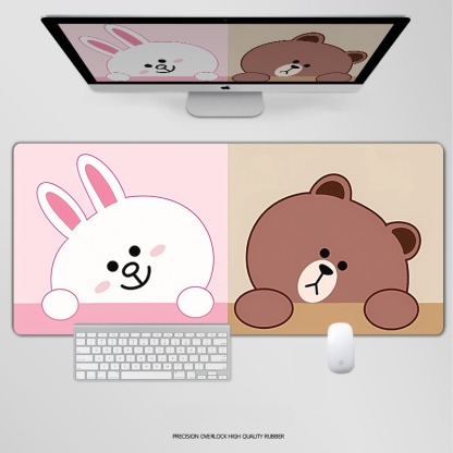 布朗熊電競超大遊戲加厚防滑鼠標墊
