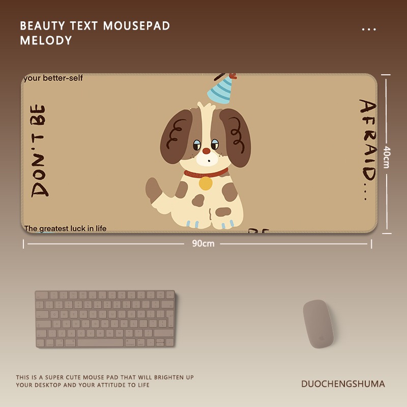 可愛星球小黑猫電競超大遊戲加厚防滑鼠標墊