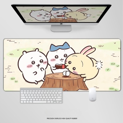 chiikawa電競超大遊戲加厚防滑鼠標墊