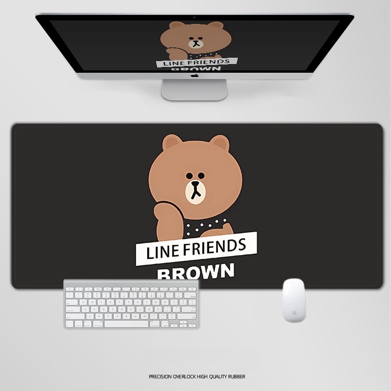 布朗熊電競超大遊戲加厚防滑鼠標墊