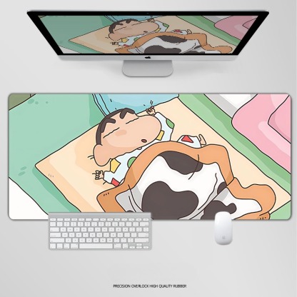 蠟筆小新電競超大遊戲加厚防滑鼠標墊