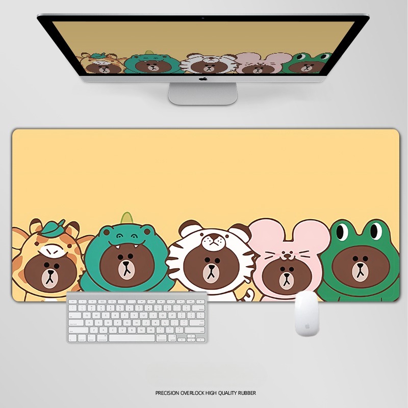 布朗熊電競超大遊戲加厚防滑鼠標墊