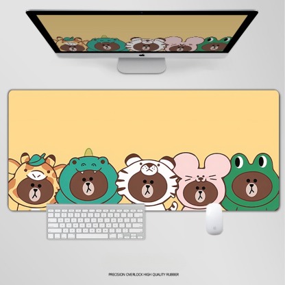 布朗熊電競超大遊戲加厚防滑鼠標墊