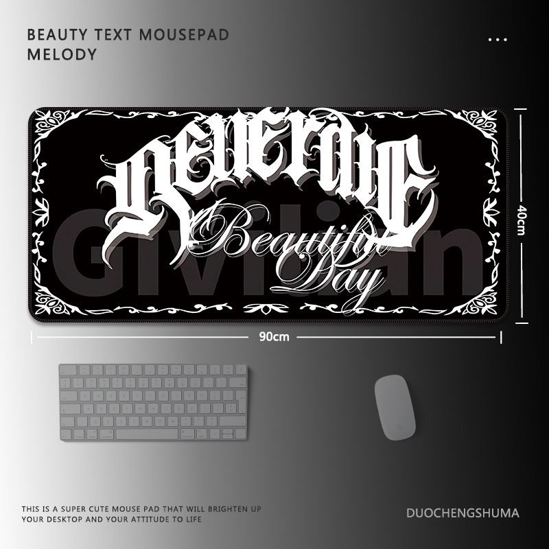 暗黑風哥特電競超大遊戲加厚防滑鼠標墊