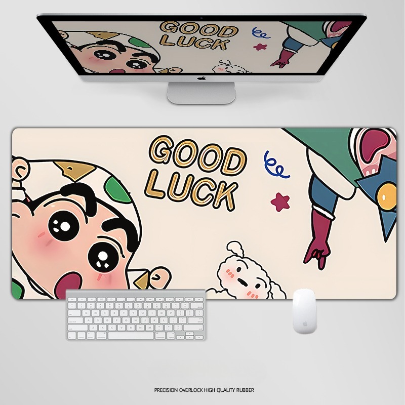 蠟筆小新電競超大遊戲加厚防滑鼠標墊
