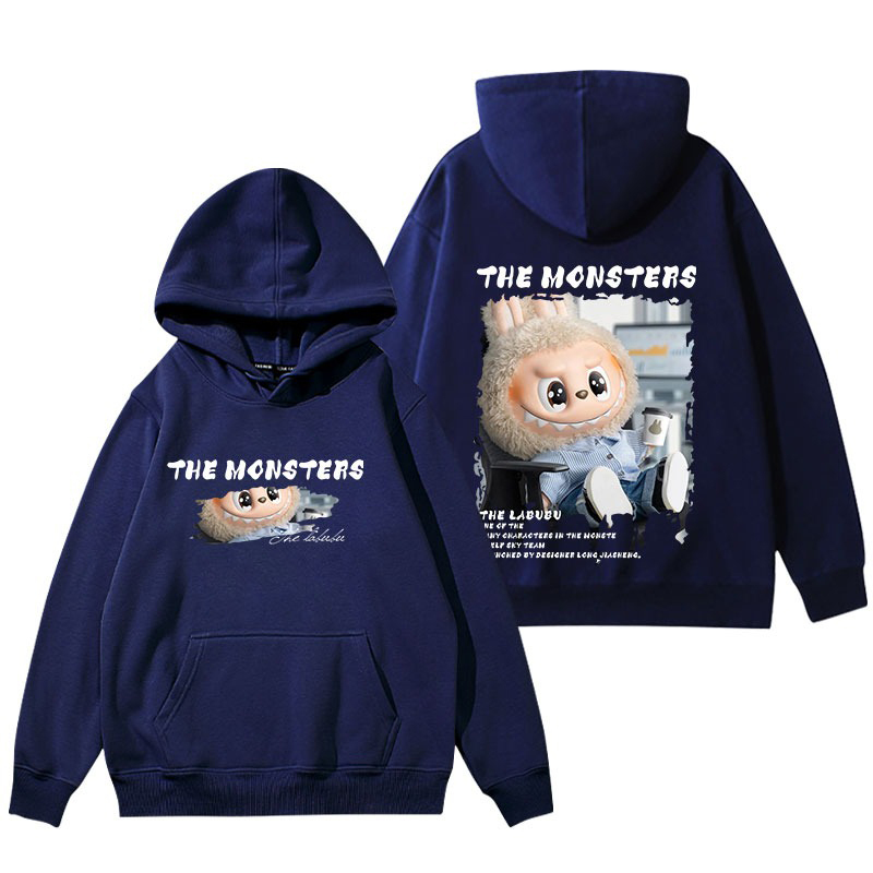 labubu新款 寬鬆百搭 秋冬款 寬鬆連帽T