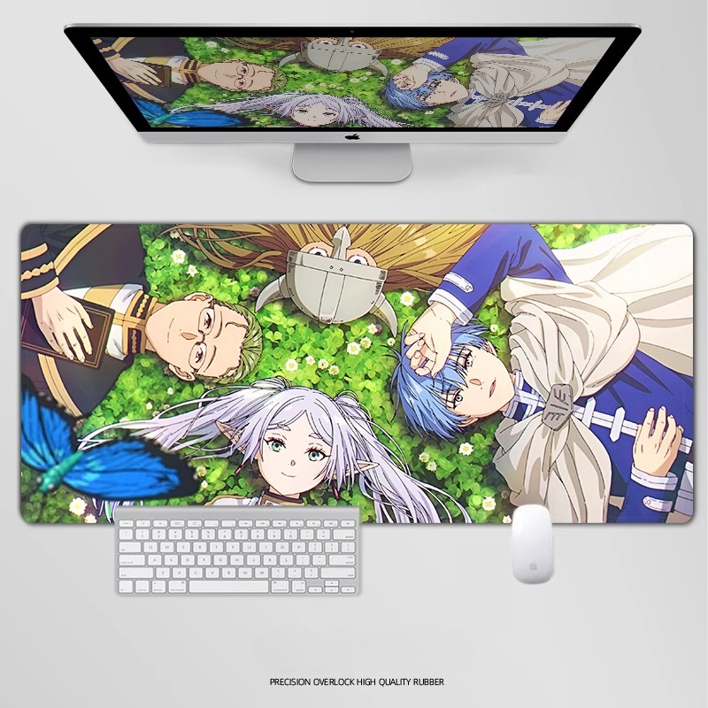 葬送的芙莉蓮鼠標墊辛美爾菲倫伏拉梅鍵盤墊超大電競遊戲桌墊定製