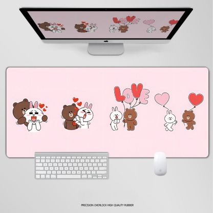 布朗熊電競超大遊戲加厚防滑鼠標墊