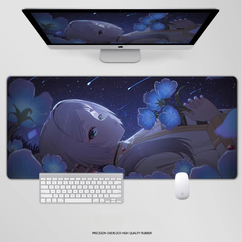 葬送的芙莉蓮鼠標墊辛美爾菲倫伏拉梅鍵盤墊超大電競遊戲桌墊定製