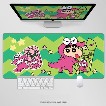 蠟筆小新電競超大遊戲加厚防滑鼠標墊