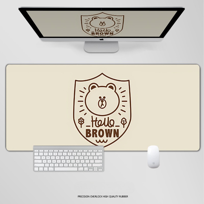 布朗熊電競超大遊戲加厚防滑鼠標墊