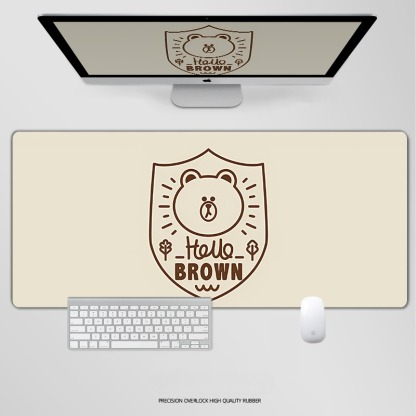 布朗熊電競超大遊戲加厚防滑鼠標墊
