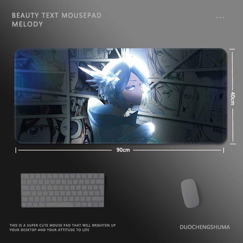 二次元報紙電競超大遊戲加厚防滑鼠標墊