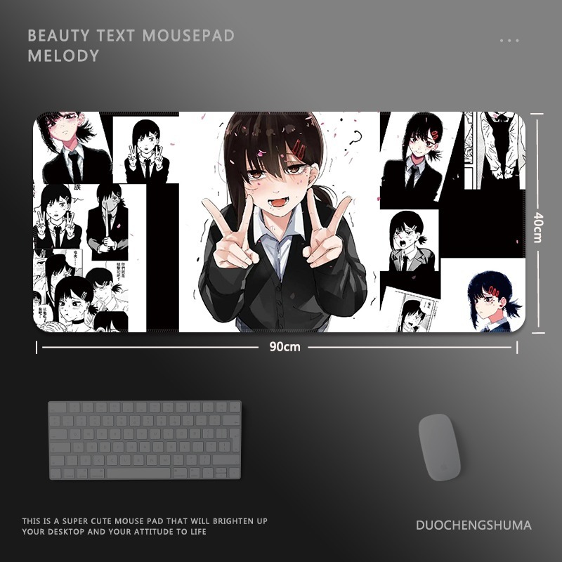二次元報紙電競超大遊戲加厚防滑鼠標墊