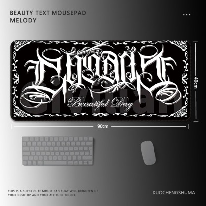 暗黑風哥特電競超大遊戲加厚防滑鼠標墊