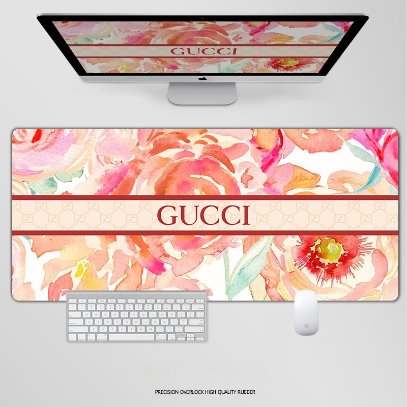 古馳電競超大遊戲加厚防滑鼠標墊