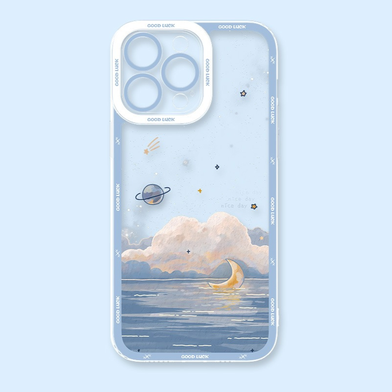 星河星空天使眼透明防摔軟殼