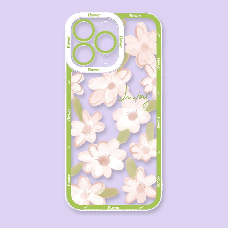 花朵天使眼透明防摔軟殼