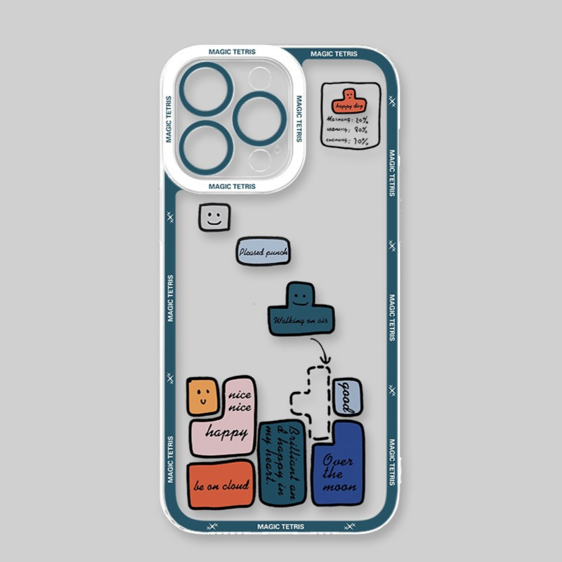 俄羅斯方塊天使眼透明防摔軟殼