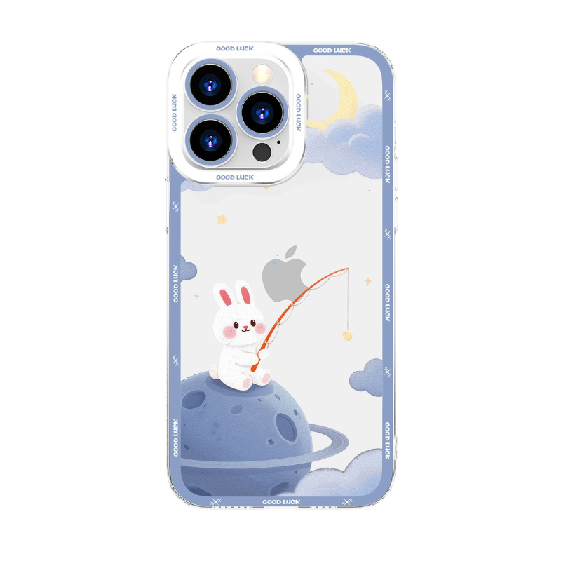 宇宙兔子天使眼透明防摔軟殼