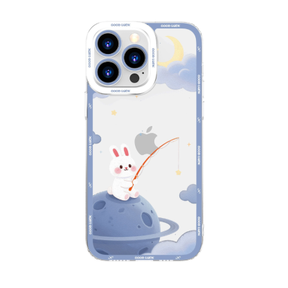 宇宙兔子天使眼透明防摔軟殼