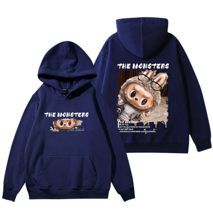 labubu新款 寬鬆百搭 秋冬款 寬鬆連帽T