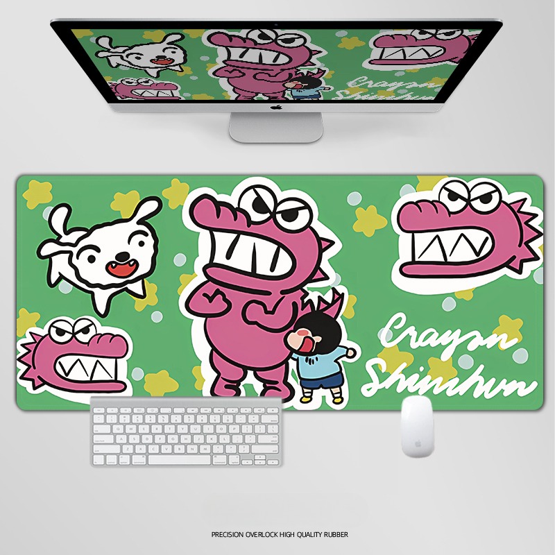 蠟筆小新電競超大遊戲加厚防滑鼠標墊