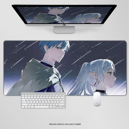 葬送的芙莉蓮鼠標墊辛美爾菲倫伏拉梅鍵盤墊超大電競遊戲桌墊定製