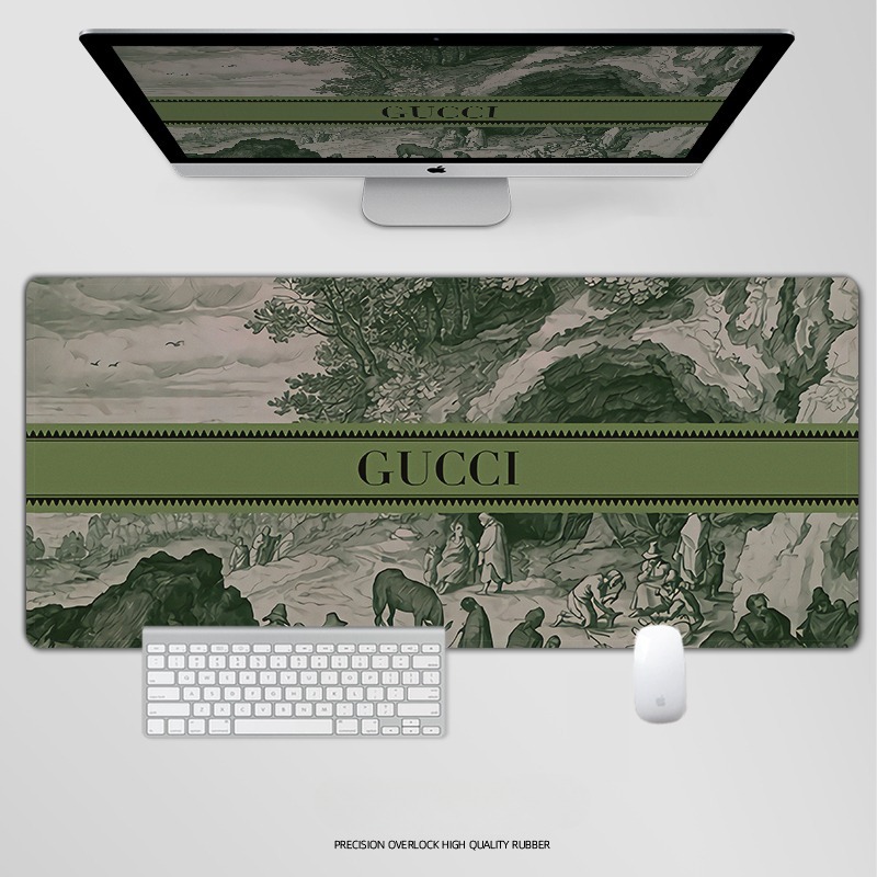 古馳電競超大遊戲加厚防滑鼠標墊