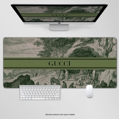 古馳電競超大遊戲加厚防滑鼠標墊