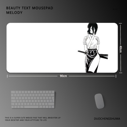 黑白動漫電競超大遊戲加厚防滑鼠標墊