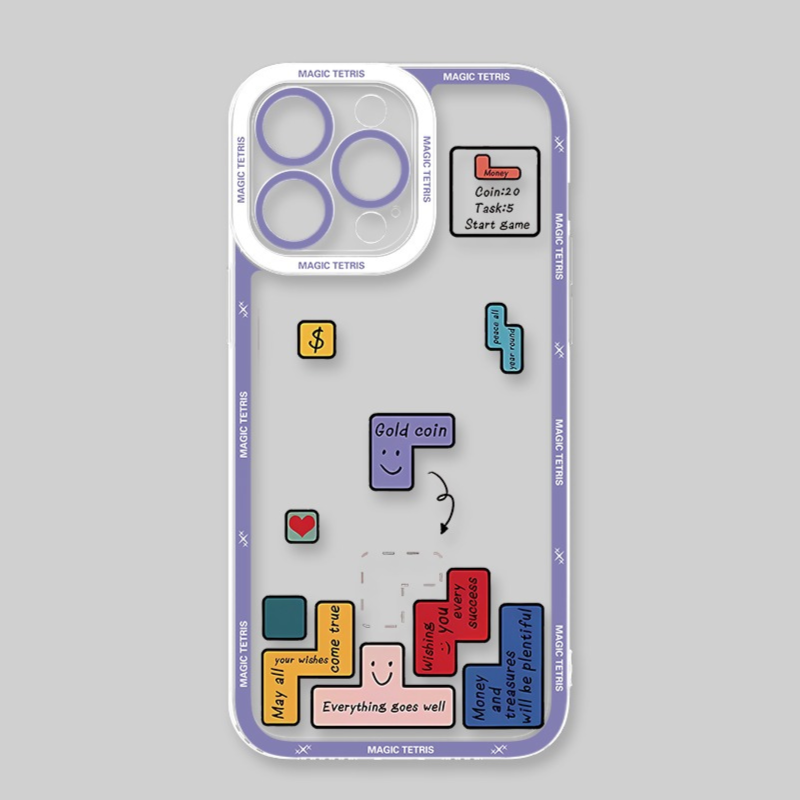 俄羅斯方塊天使眼透明防摔軟殼