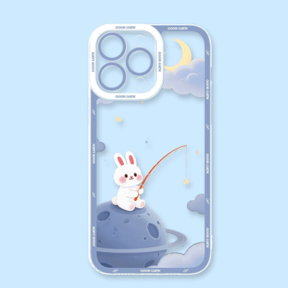 宇宙兔子天使眼透明防摔軟殼