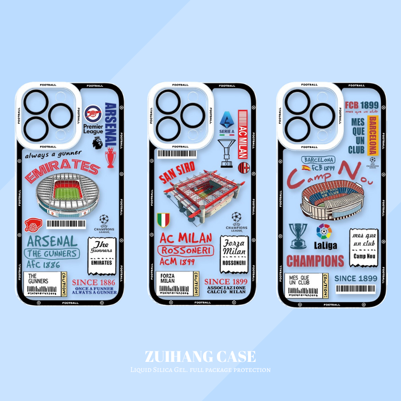 足球俱樂部天使眼透明防摔軟殼