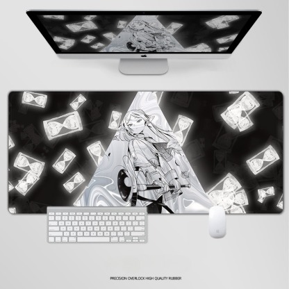 葬送的芙莉蓮鼠標墊辛美爾菲倫伏拉梅鍵盤墊超大電競遊戲桌墊定製