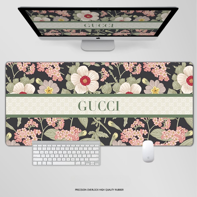 古馳電競超大遊戲加厚防滑鼠標墊