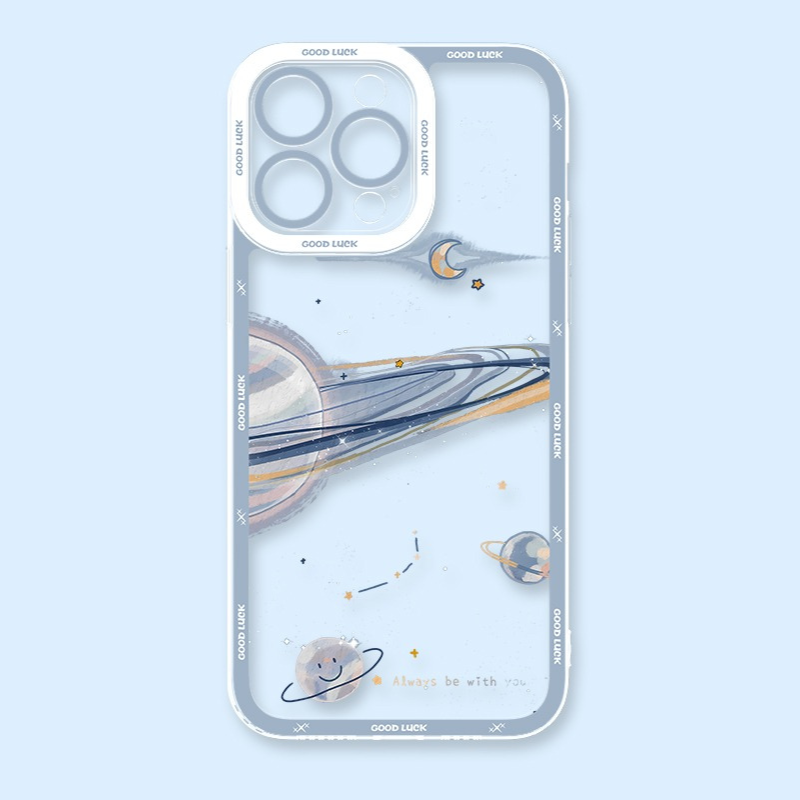 星河星空天使眼透明防摔軟殼