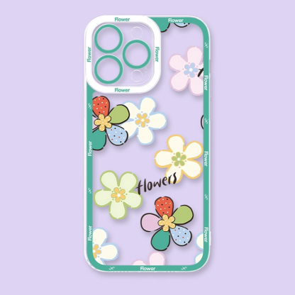 花朵天使眼透明防摔軟殼