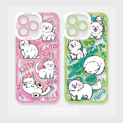 可愛萌寵天使眼透明防摔軟殼